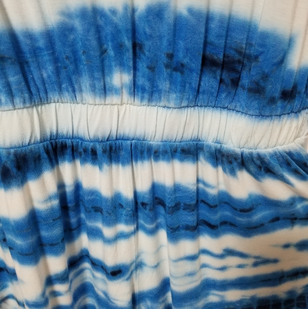 Young Fabulous And Broke Malik Blue Tie Dye Jersey Romper Size Large - Picture 10 of 15